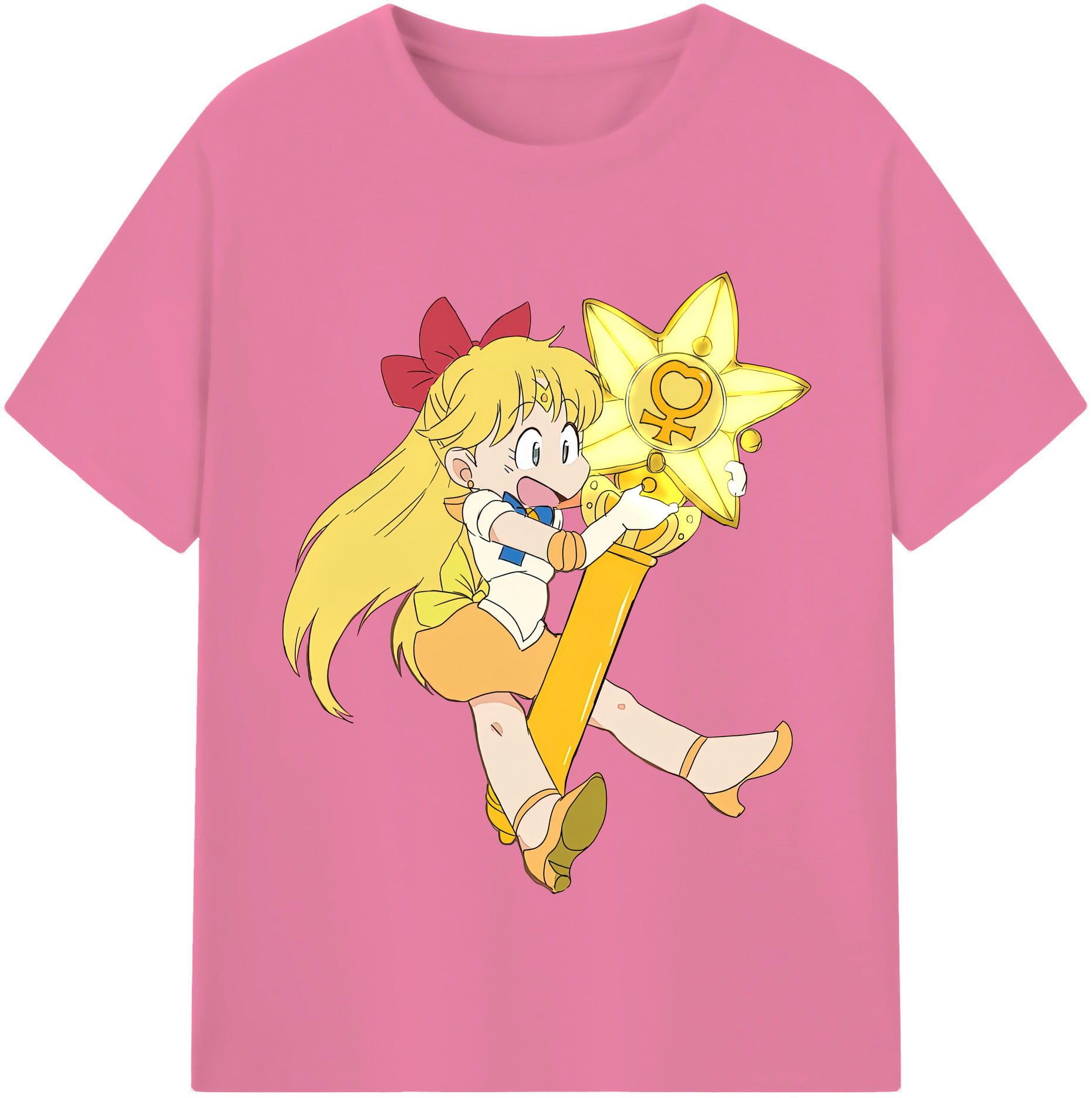 （画像用） 美少女戦士セーラームーン 愛野 美奈子 あいの みなこ Sailor Moon Aino Minako 綿100％半袖Tシャツ（フロントプリント）